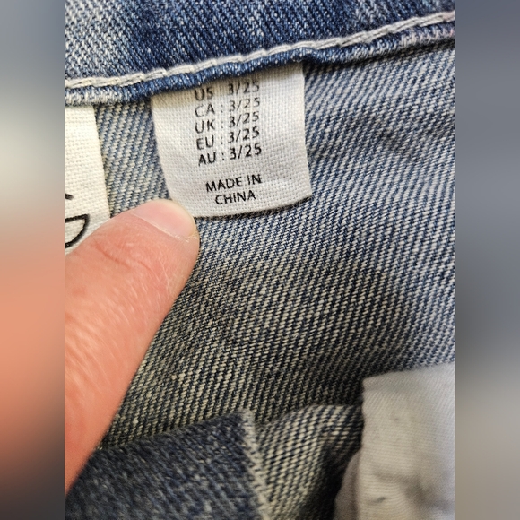 Happily Grey Denim Maxi Skirt with Front Slit - Size 3- NWT - Picture 7 of 11